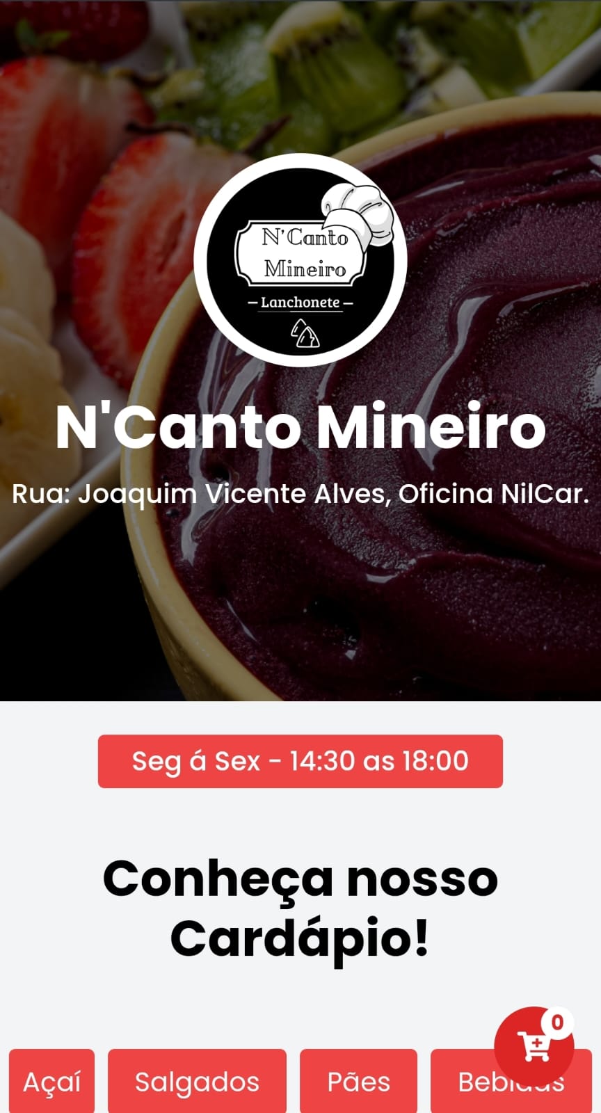 Cardápio